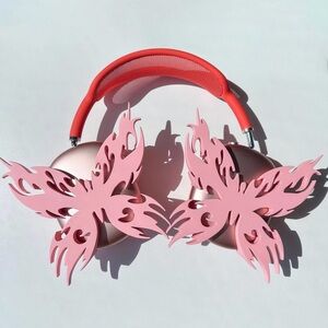 Matte Light Pink Butterfly Attachments Set